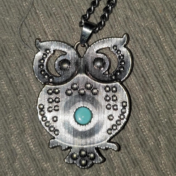 Claire's turquoise Owl necklace - Picture 2 of 4